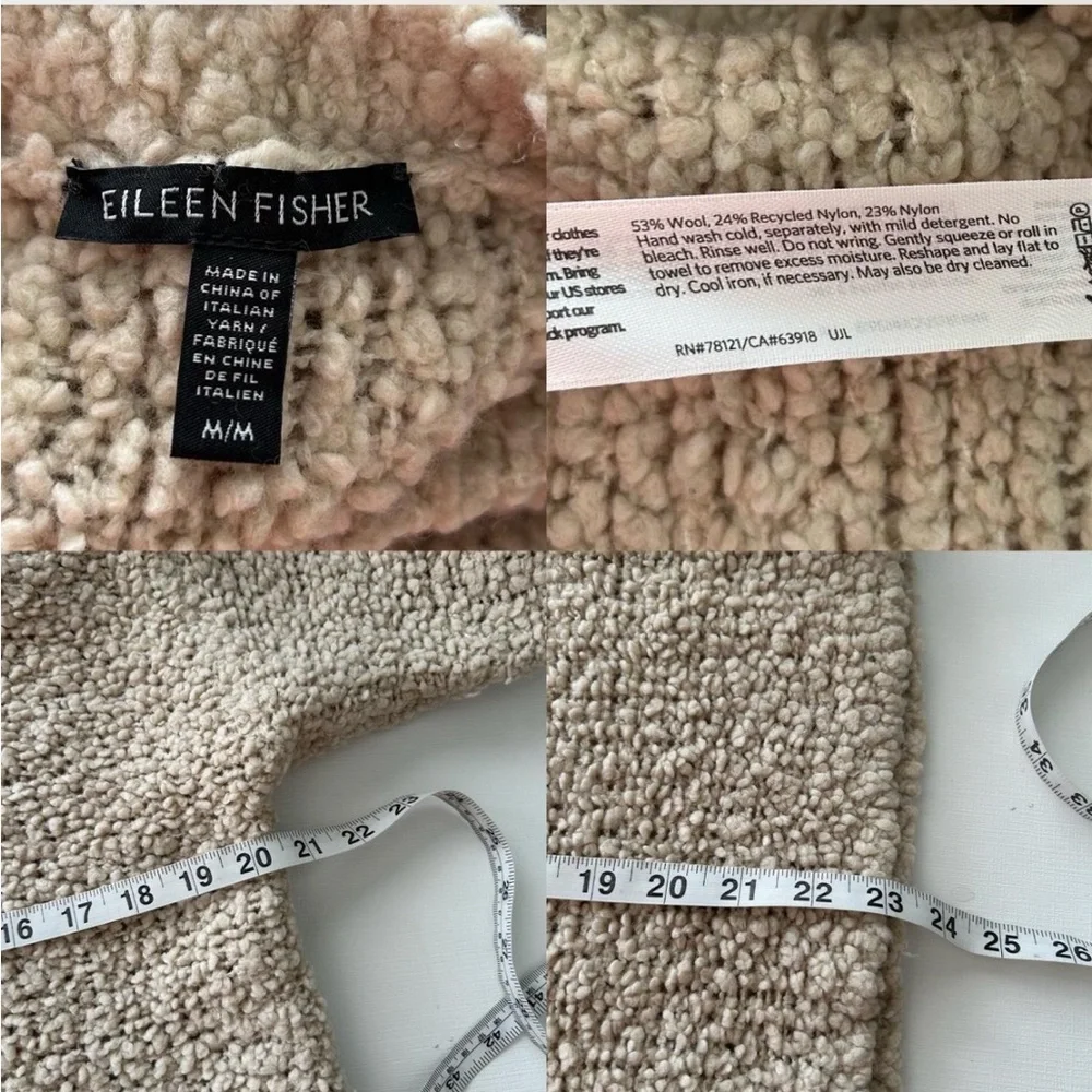 Wool Blend Eileen Fisher Knit Fur Box-Top size Medium. - Picture 8 of 11